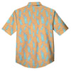 Blue Statue Of Liberty Print Pattern Button Up Shirt-grizzshop