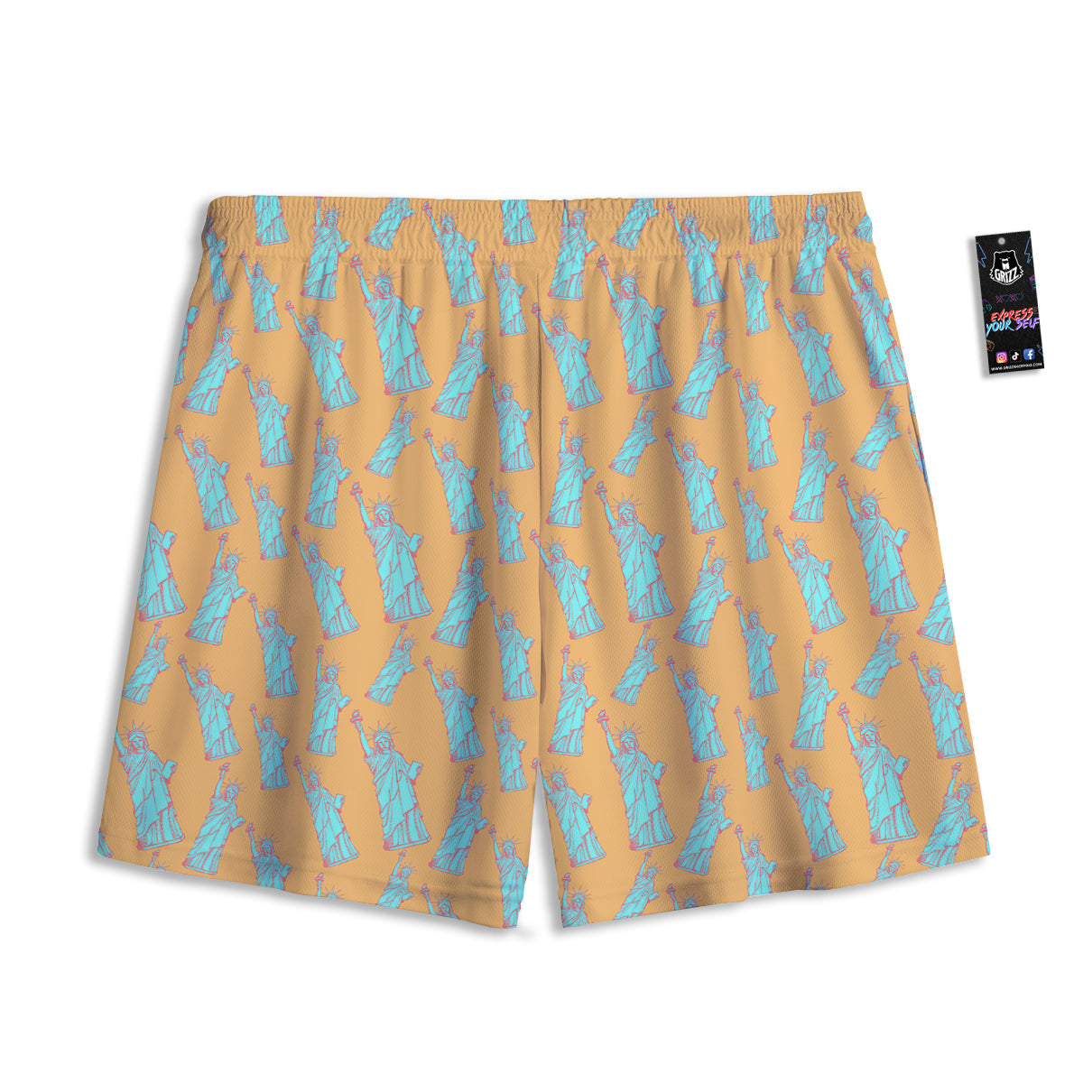 Digital Camo Forest Green Print Pattern Mesh Shorts