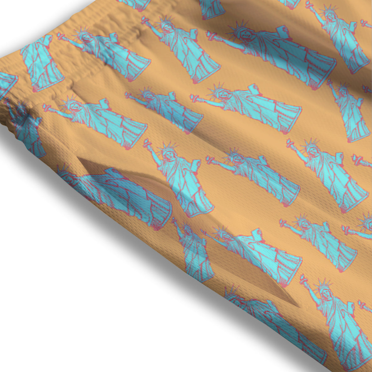 Digital Camo Forest Green Print Pattern Mesh Shorts