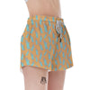 Blue Statue Of Liberty Print Pattern Women's Shorts-grizzshop