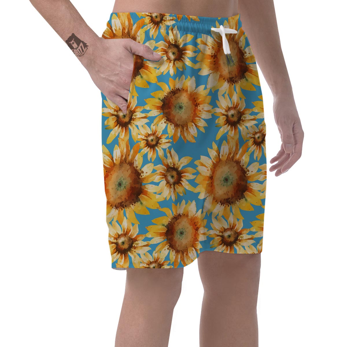 Blue Sunflower Men's Shorts-grizzshop