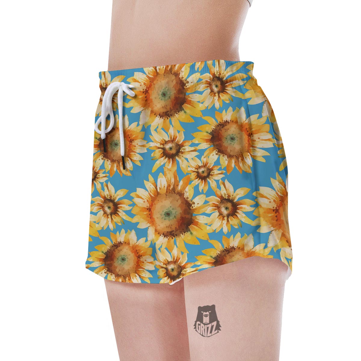 Blue Sunflower Women's Shorts-grizzshop