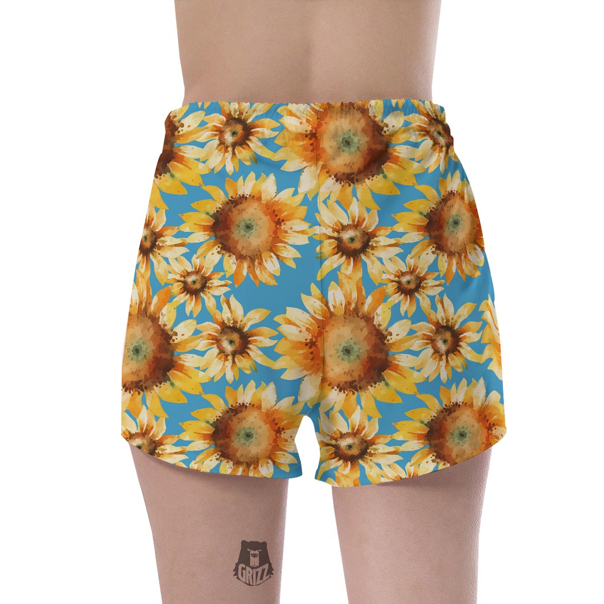 Blue Sunflower Women's Shorts-grizzshop