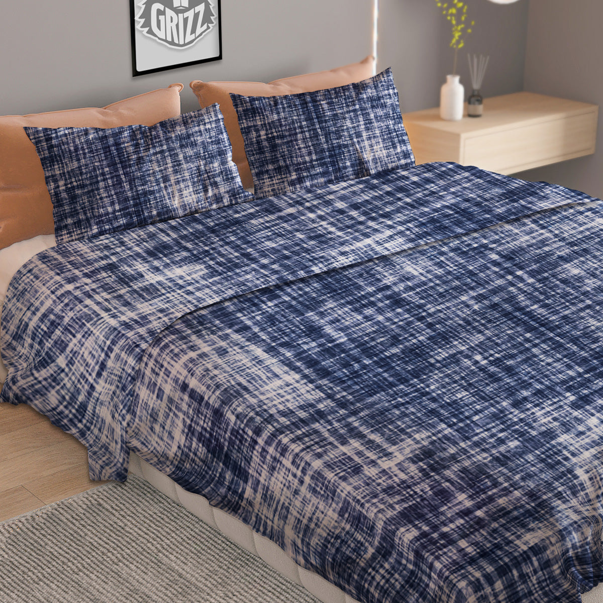 Bohemian Ethnic Teal Print Pattern Duvet Cover Bedding Set
