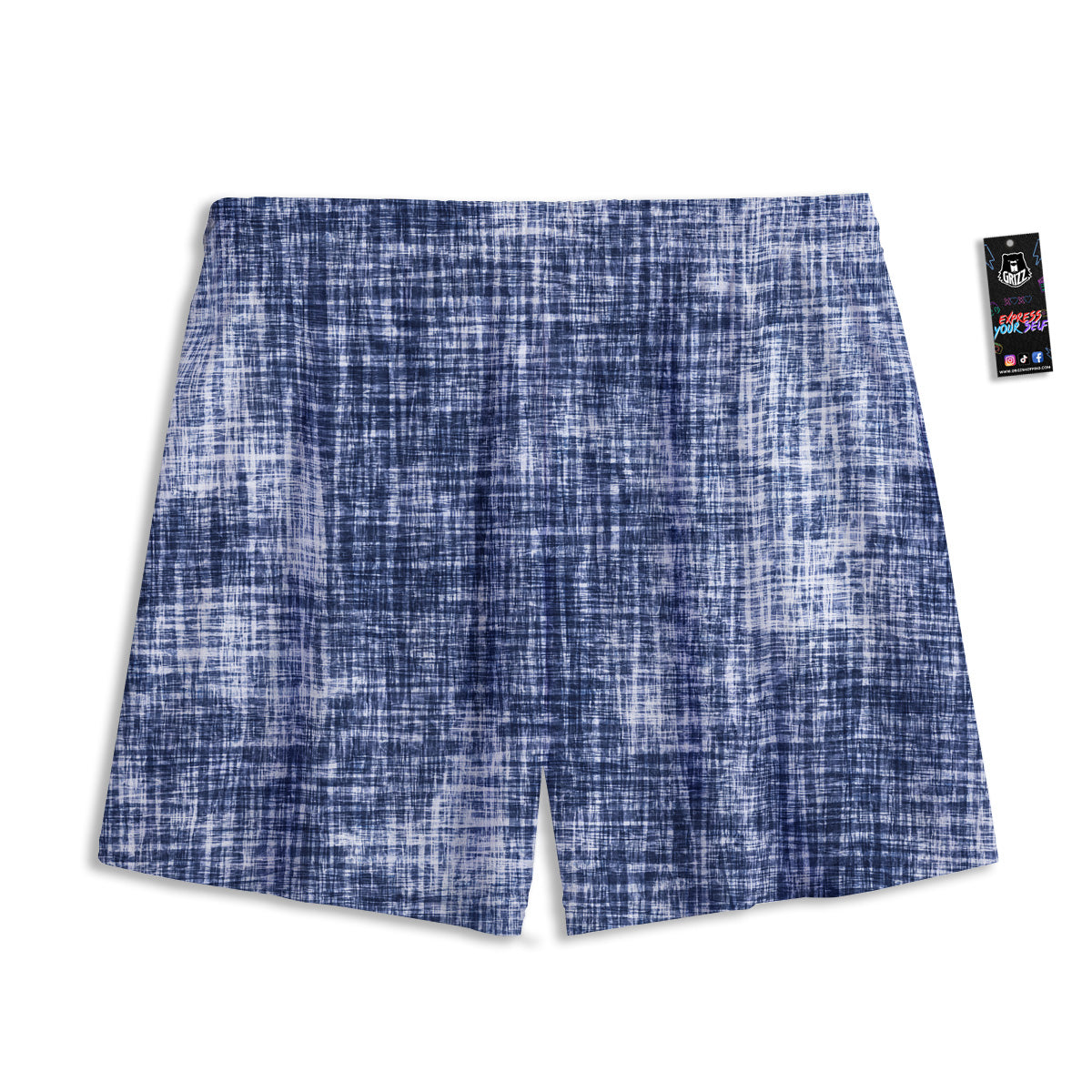 Bohemian Ethnic Teal Print Pattern Mesh Shorts