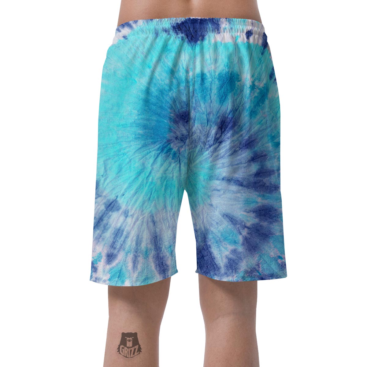 Blue Tie Dye Men's Shorts-grizzshop