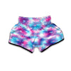 Blue Tie Dye Shibori Muay Thai Boxing Shorts-grizzshop