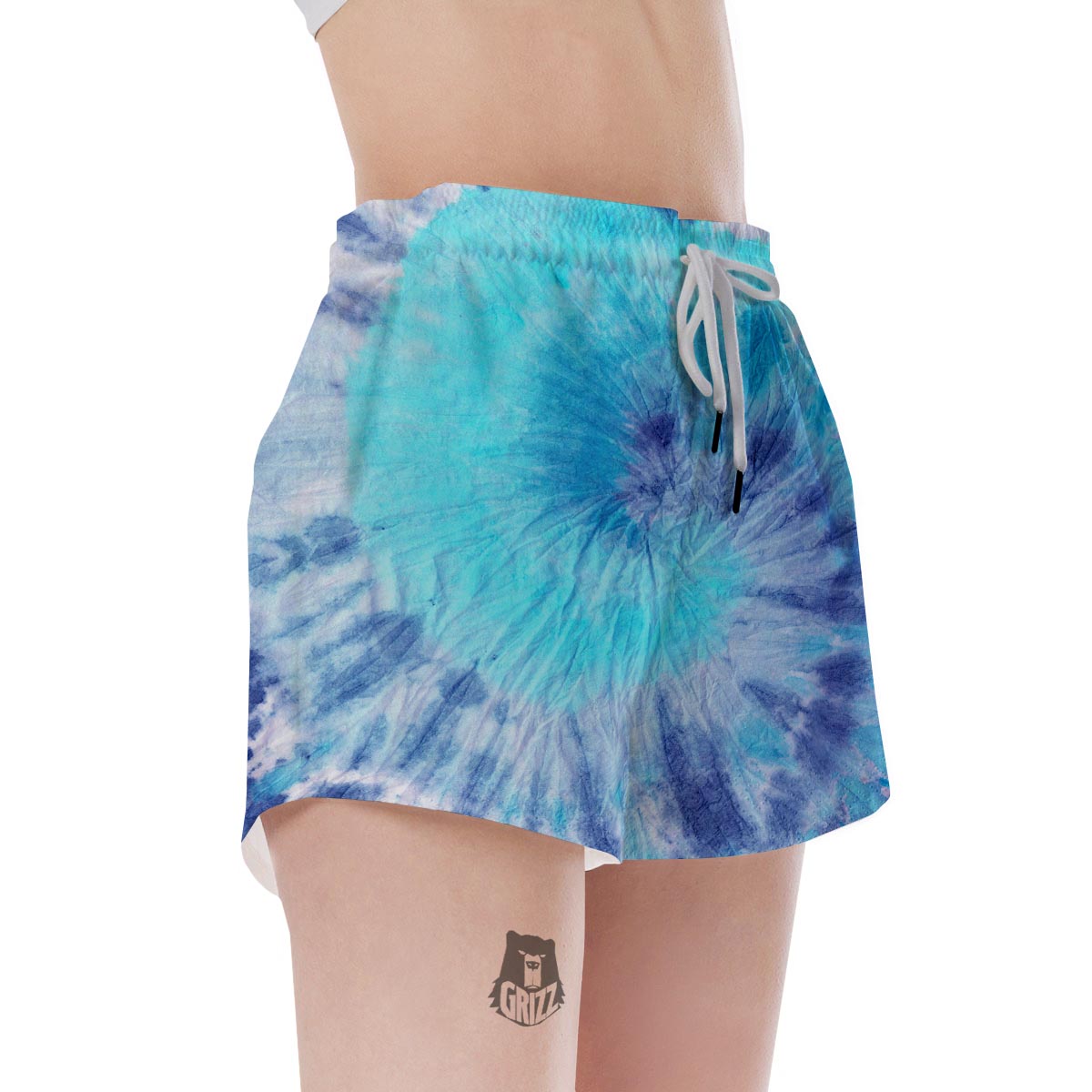 Blue Tie Dye Women's Shorts-grizzshop