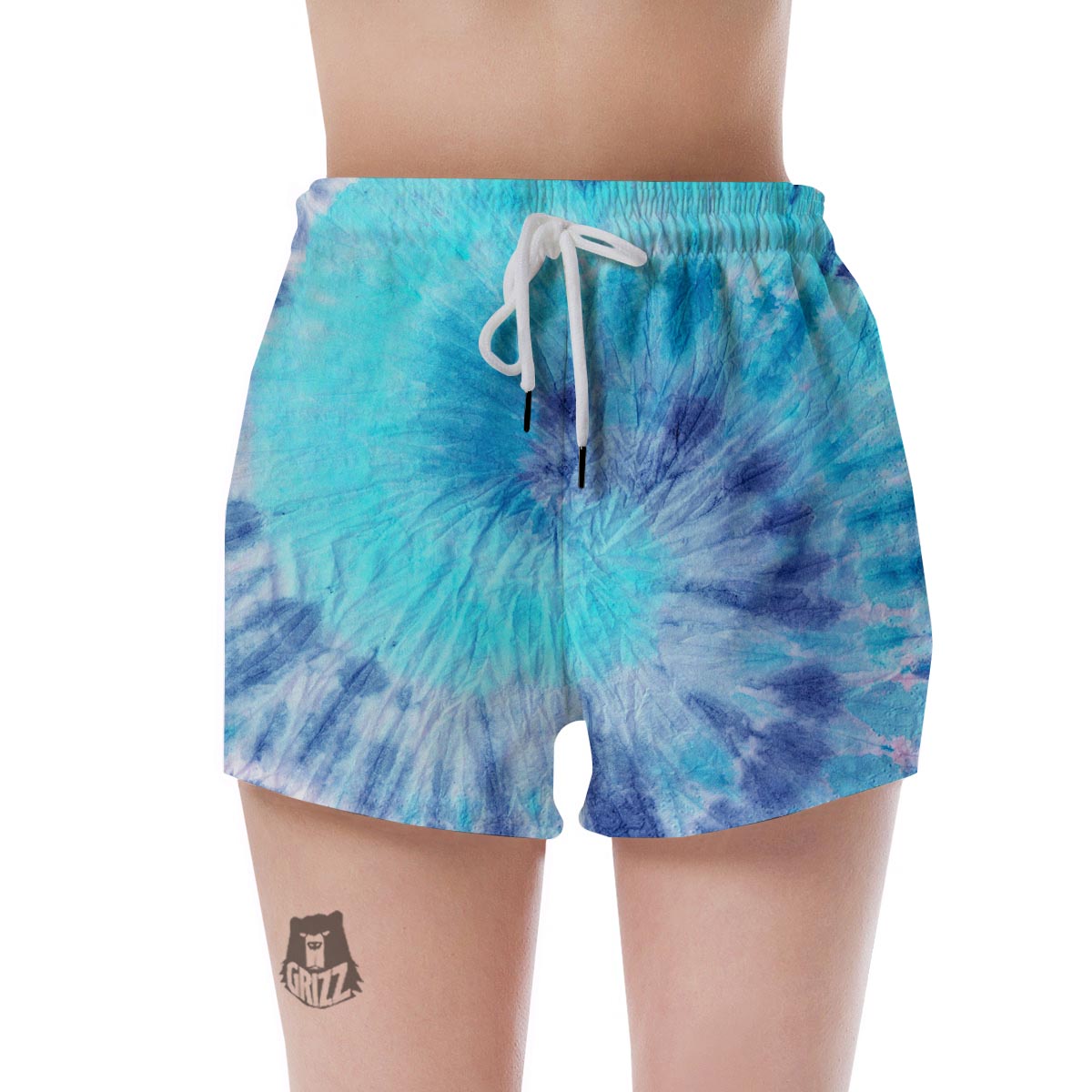 Blue Tie Dye Women's Shorts-grizzshop