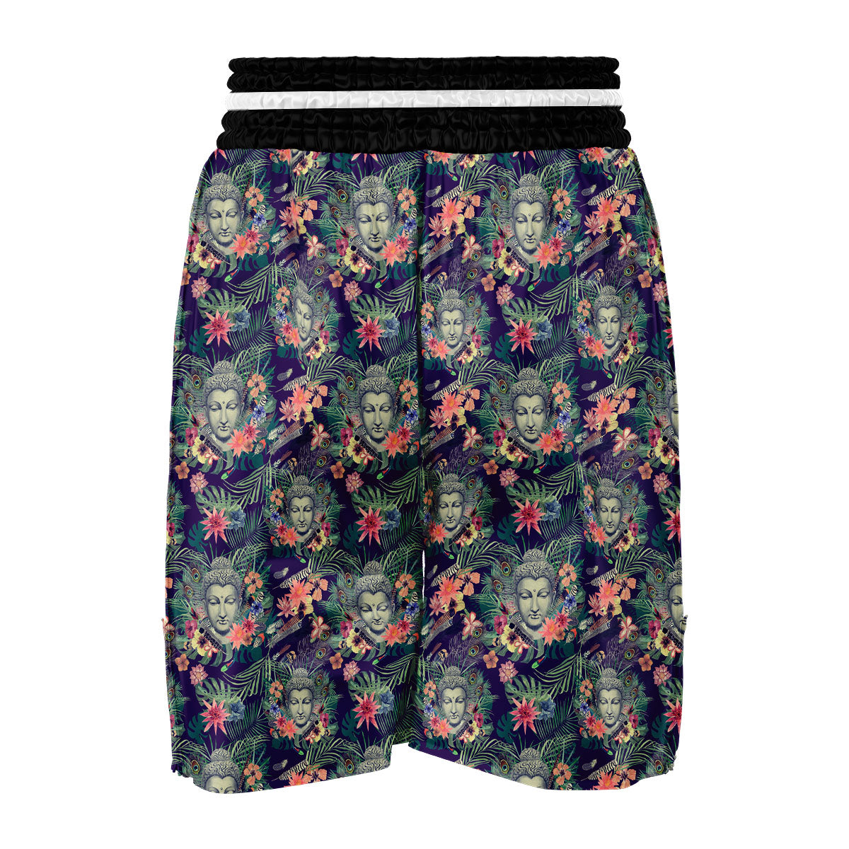 Blue Tropical Buddha Boxing Shorts-grizzshop