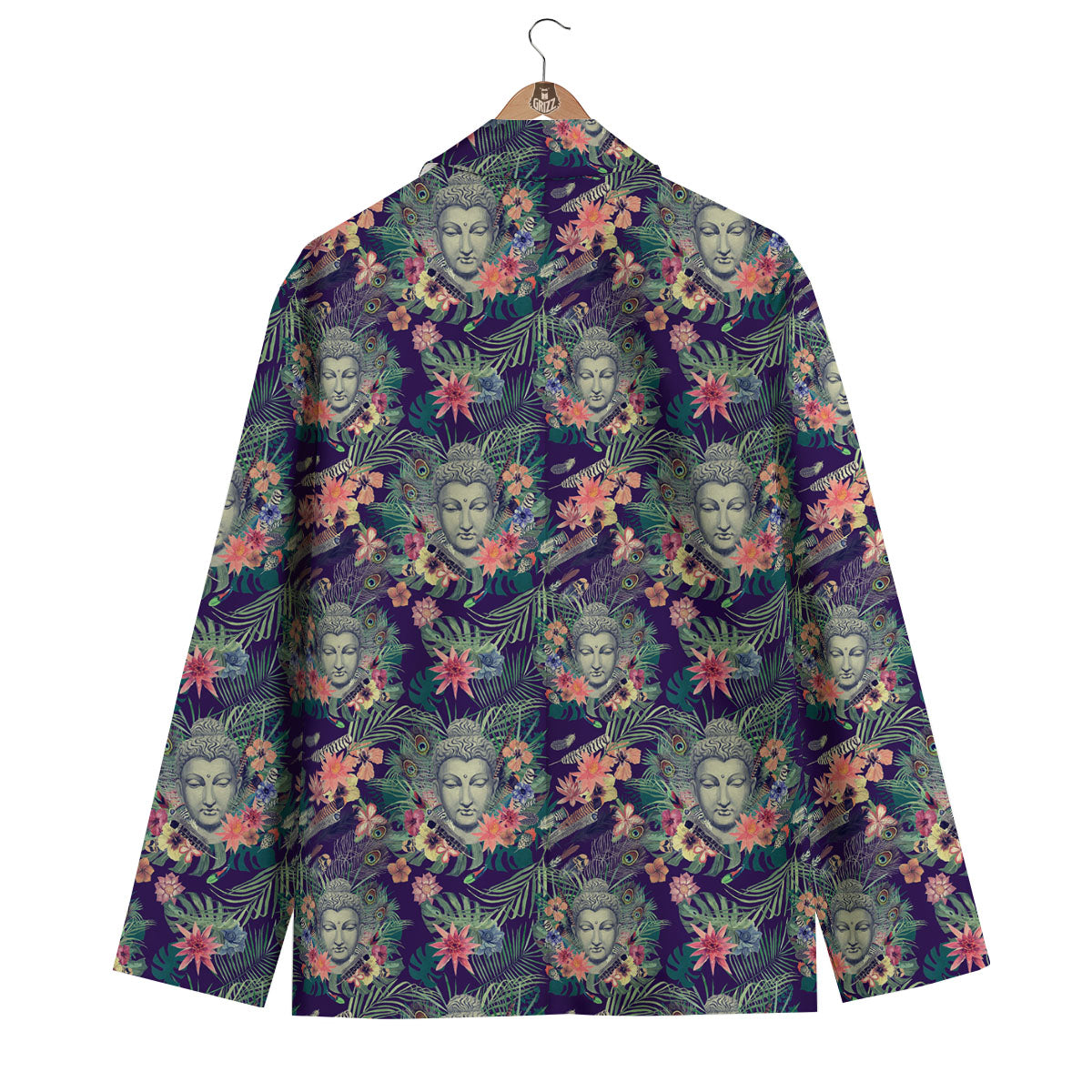 Blue Tropical Buddha Men's Blazer-grizzshop