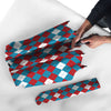 Blue White And Red Argyle Print Pattern Umbrella-grizzshop