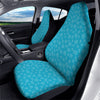 Blue White Mail Print Pattern Car Seat Covers-grizzshop