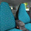 Blue White Mail Print Pattern Car Seat Covers-grizzshop