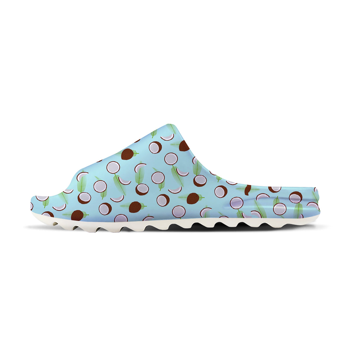 Blue Coconut Print Pattern Sandals-grizzshop