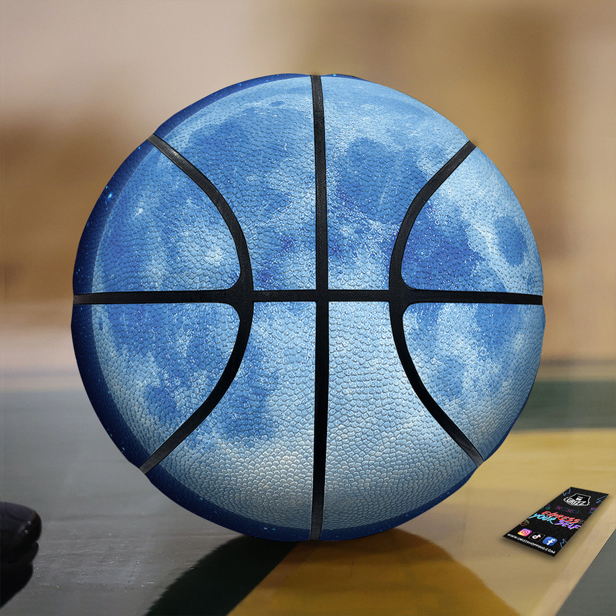 Blue Moon Print Basketball