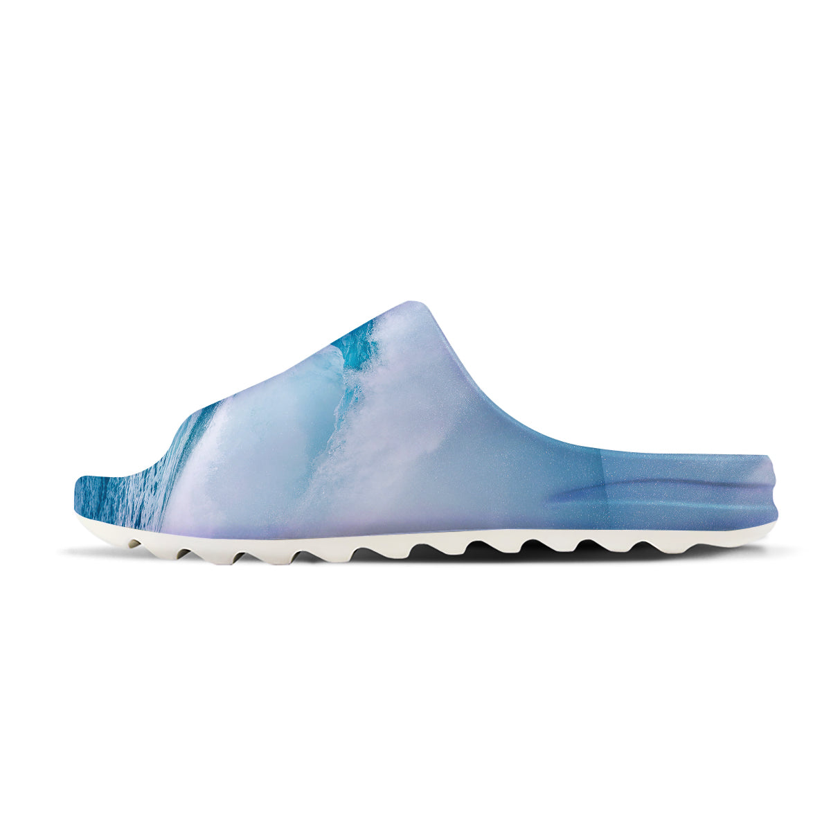 Blue Ocean Wave Print Sandals-grizzshop