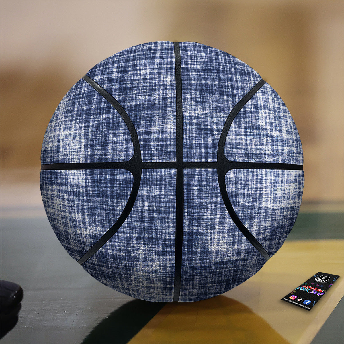 Blue Tie Dye Acid Wash Print Basketball