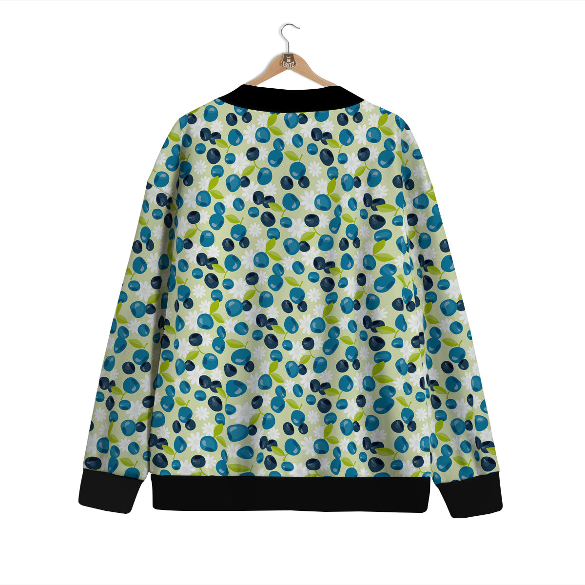 Blueberry And Daisy Print Pattern Cardigan-grizzshop