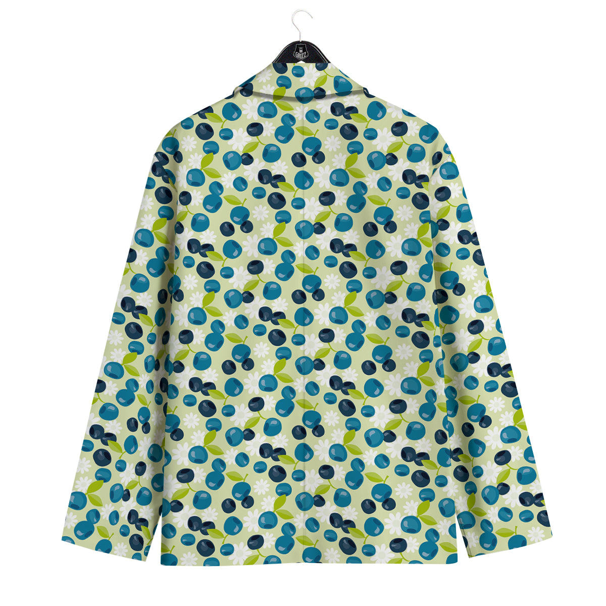 Blueberry And Daisy Print Pattern Men's Sport Coat-grizzshop