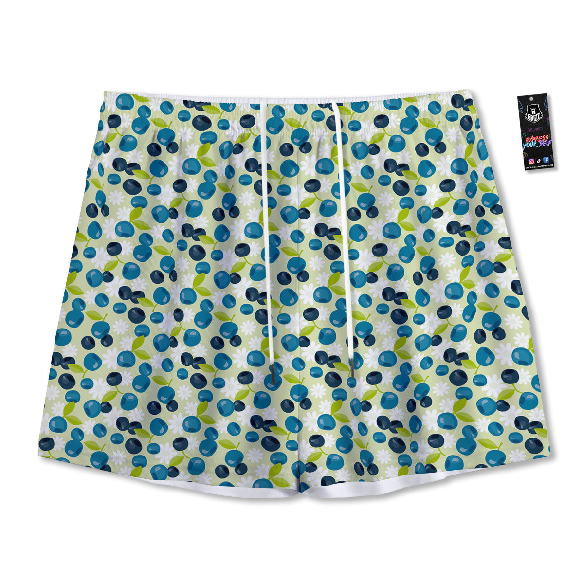 Digital Camo Grey Print Pattern Mesh Shorts