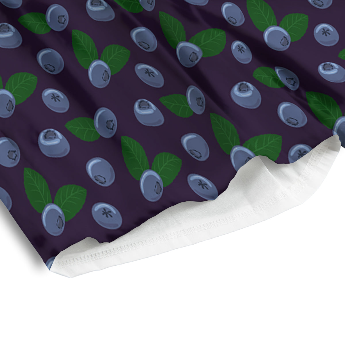 Blueberry And Leaf Print Pattern Men's Athletic Shorts