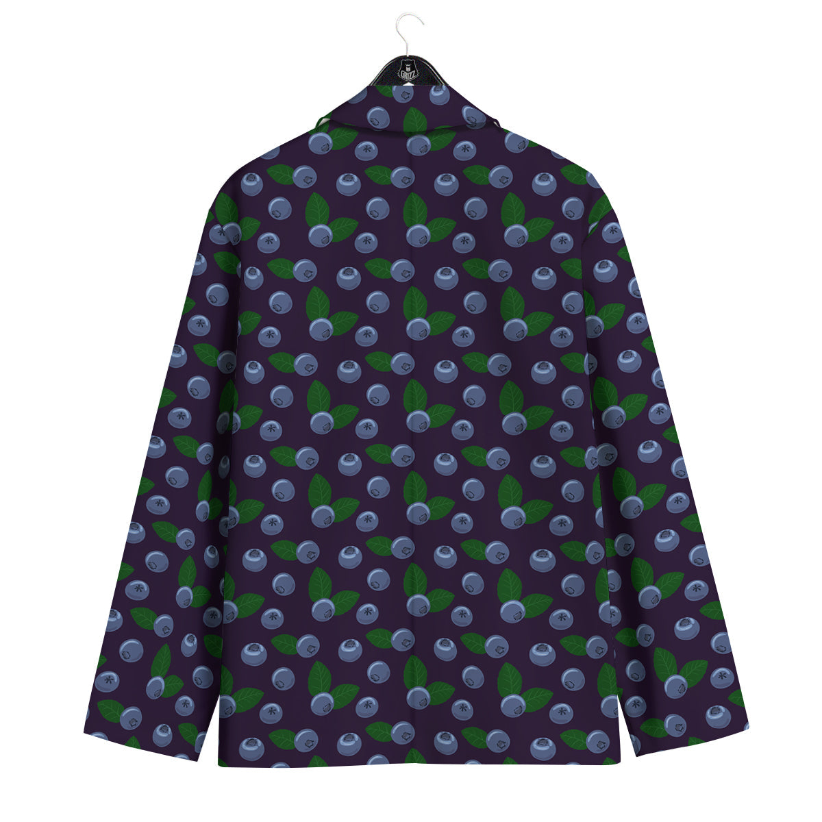 Blueberry And Leaf Print Pattern Men's Sport Coat-grizzshop