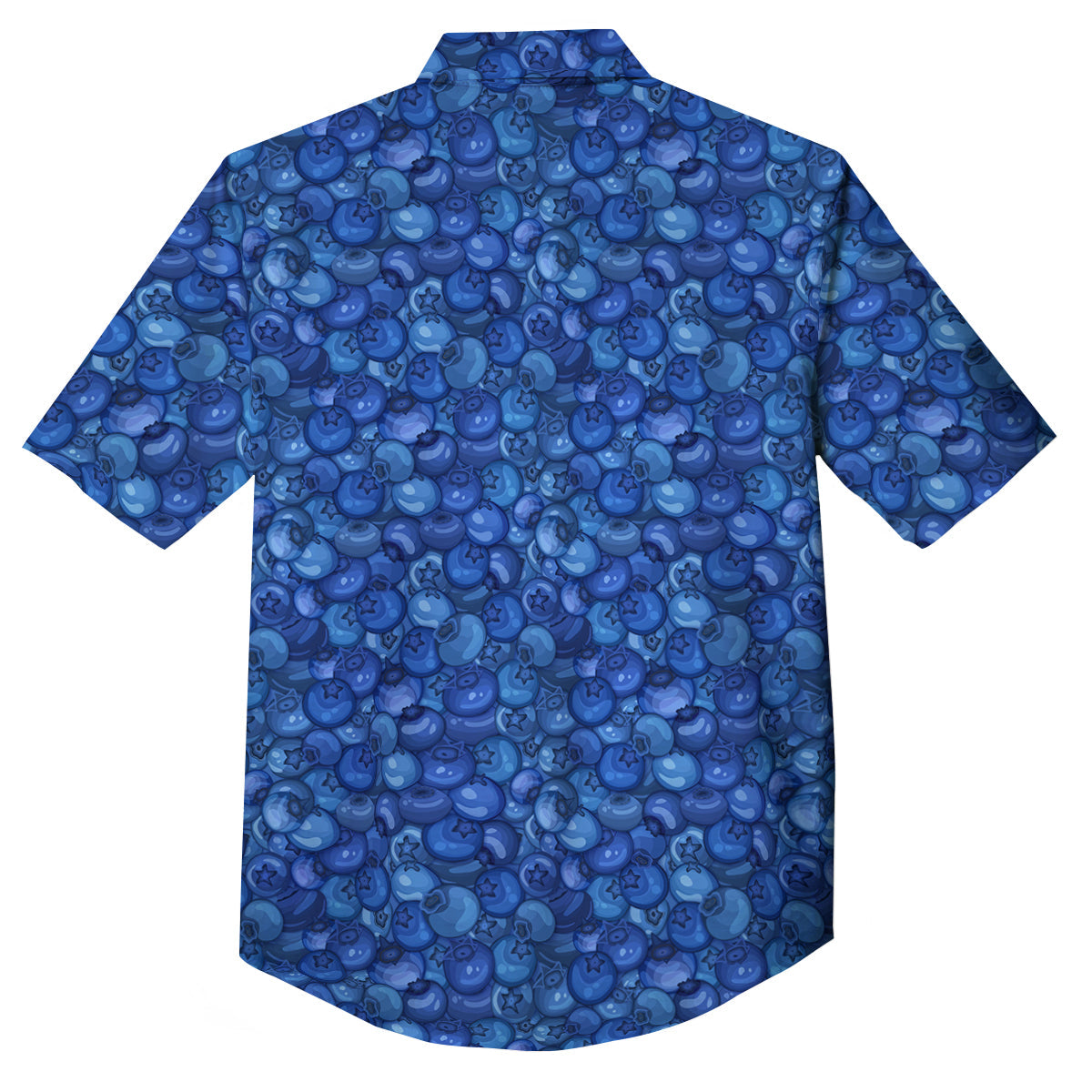 Blueberry Print Pattern Button Up Shirt-grizzshop