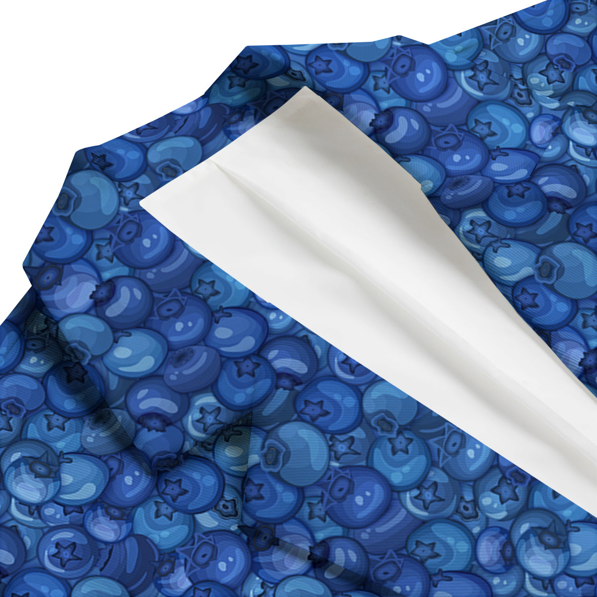 Blueberry Print Pattern Men's Blazer-grizzshop