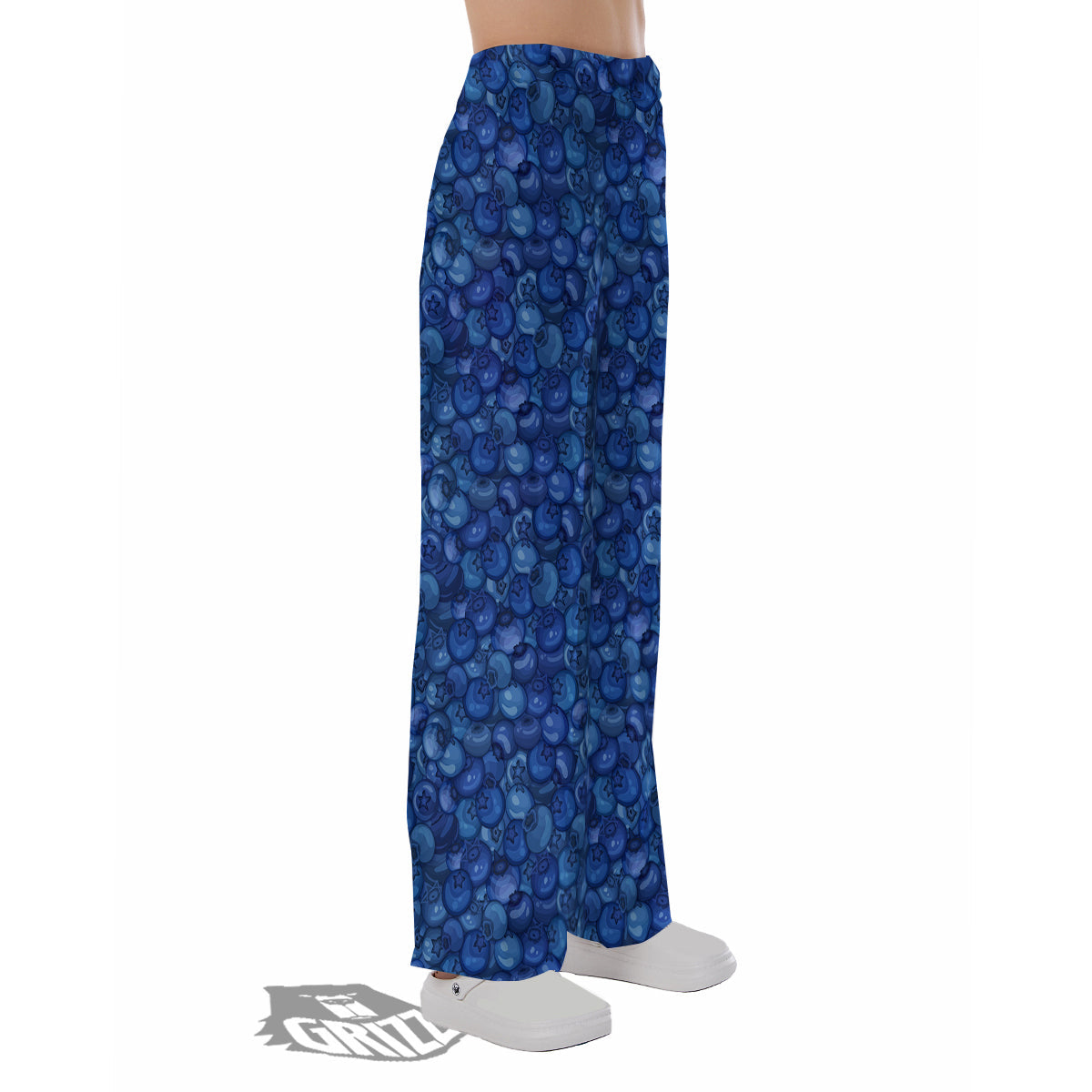 Blueberry Print Pattern Pajama Pants-grizzshop