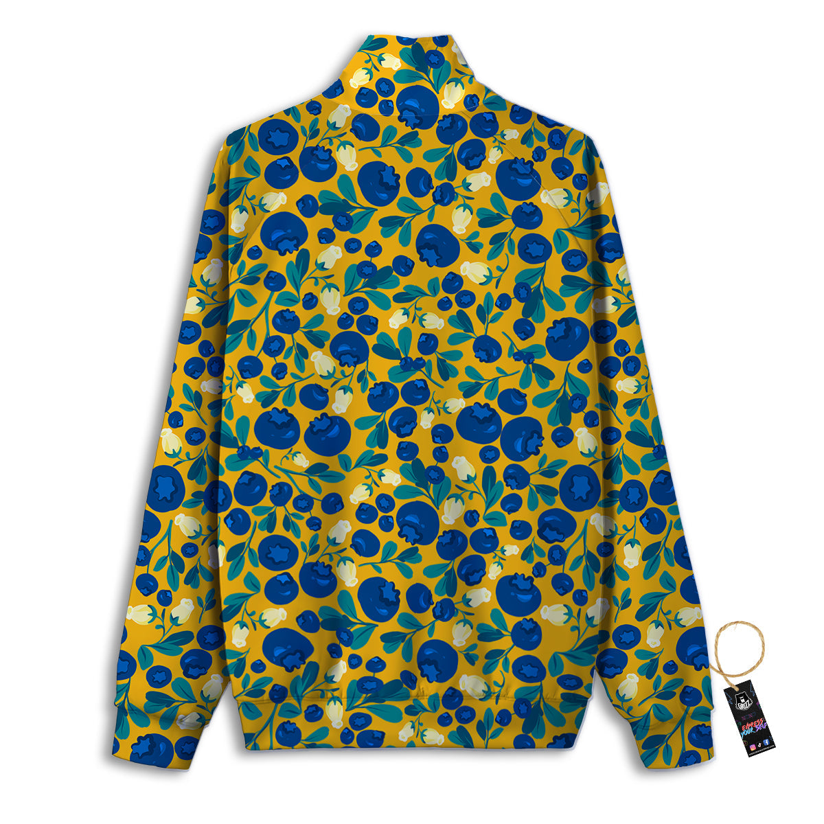 Blueberry Yellow Print Pattern Track Jacket-grizzshop
