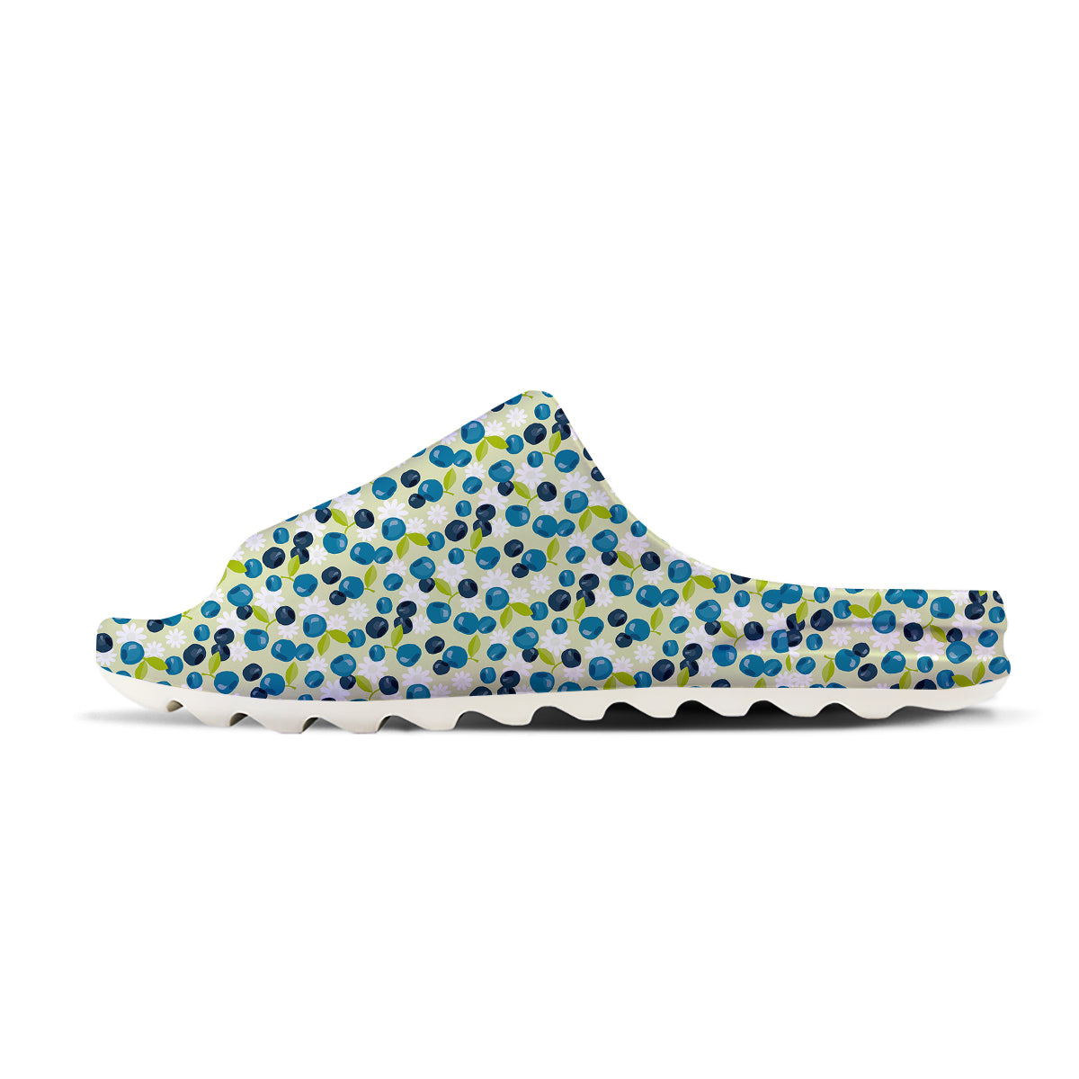 Blueberry And Daisy Print Pattern Sandals-grizzshop
