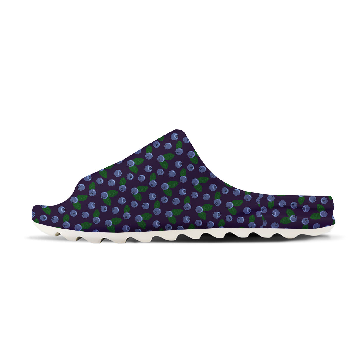 Blueberry And Leaf Print Pattern Sandals-grizzshop