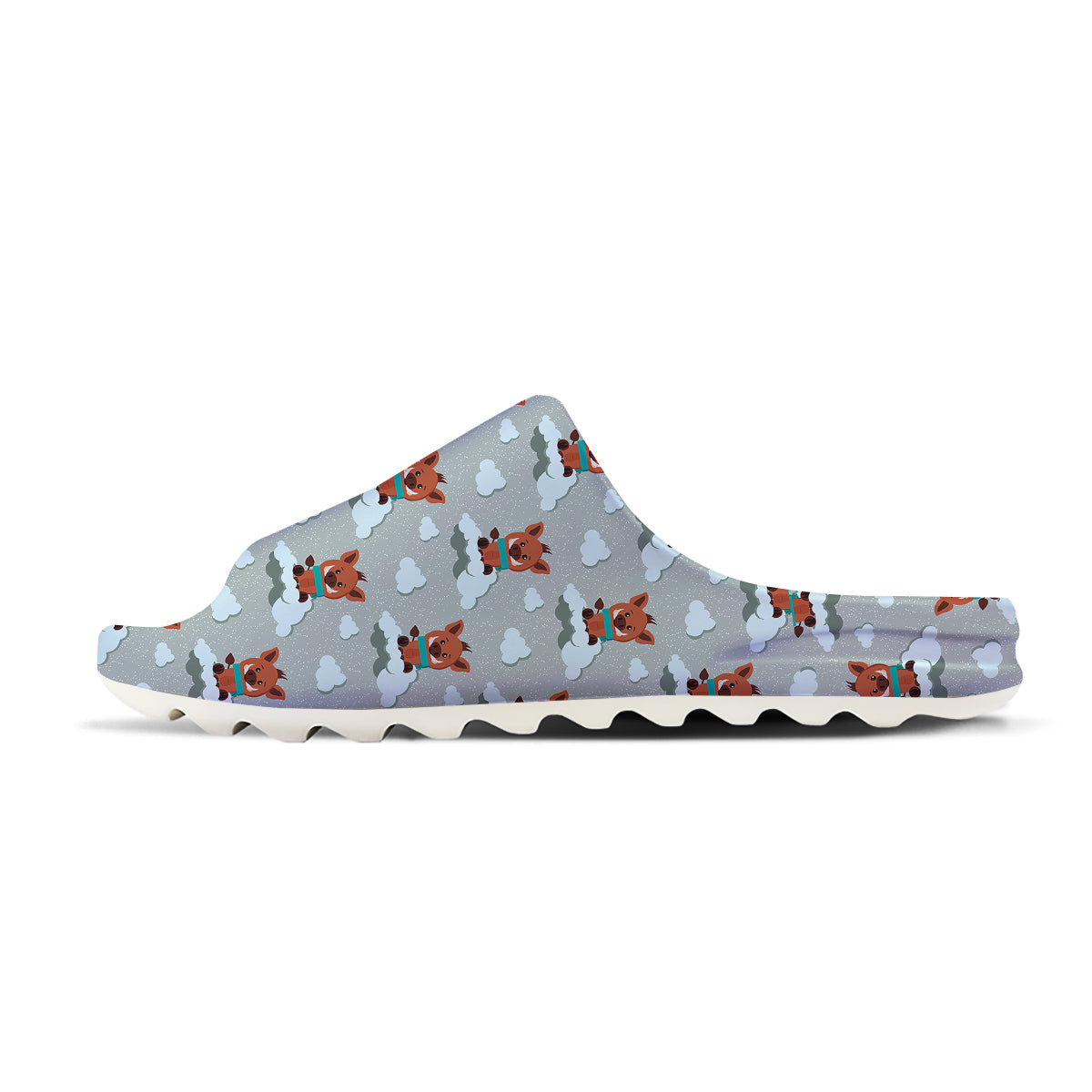Boar And Cloud Print Pattern Sandals-grizzshop