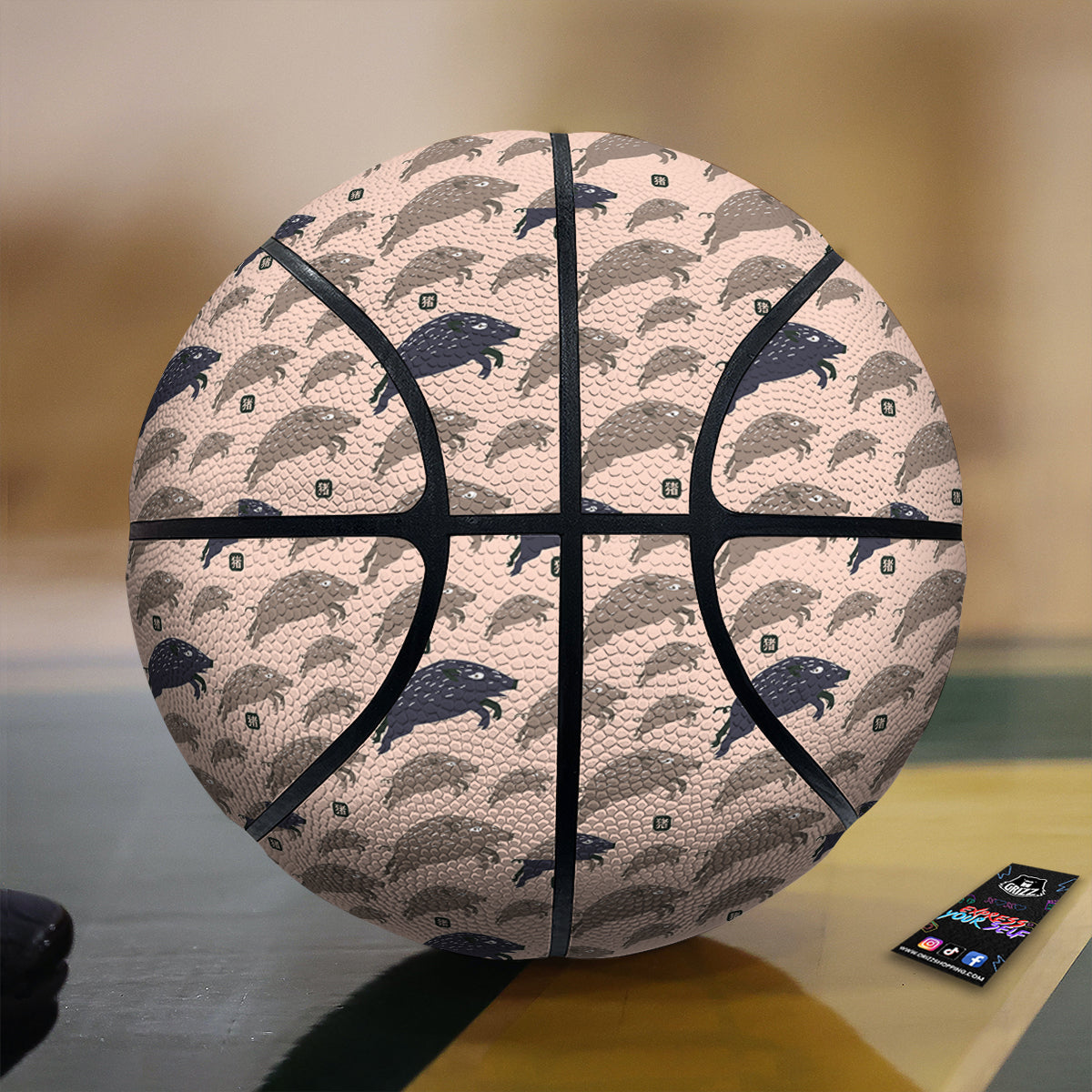 Boar Jumping Print Pattern Basketball-grizzshop