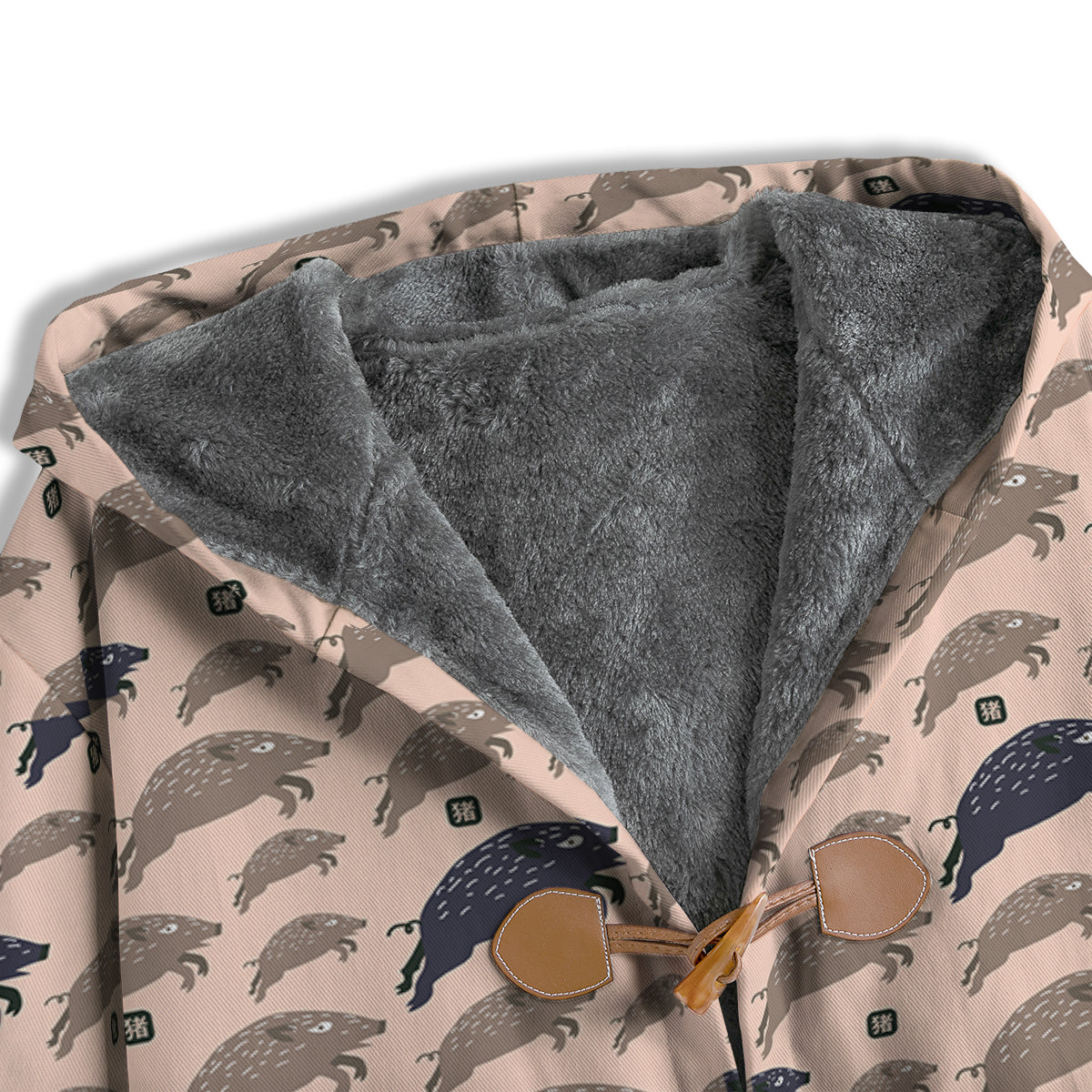 Boar Jumping Print Pattern Men's Windbreaker Jacket-grizzshop