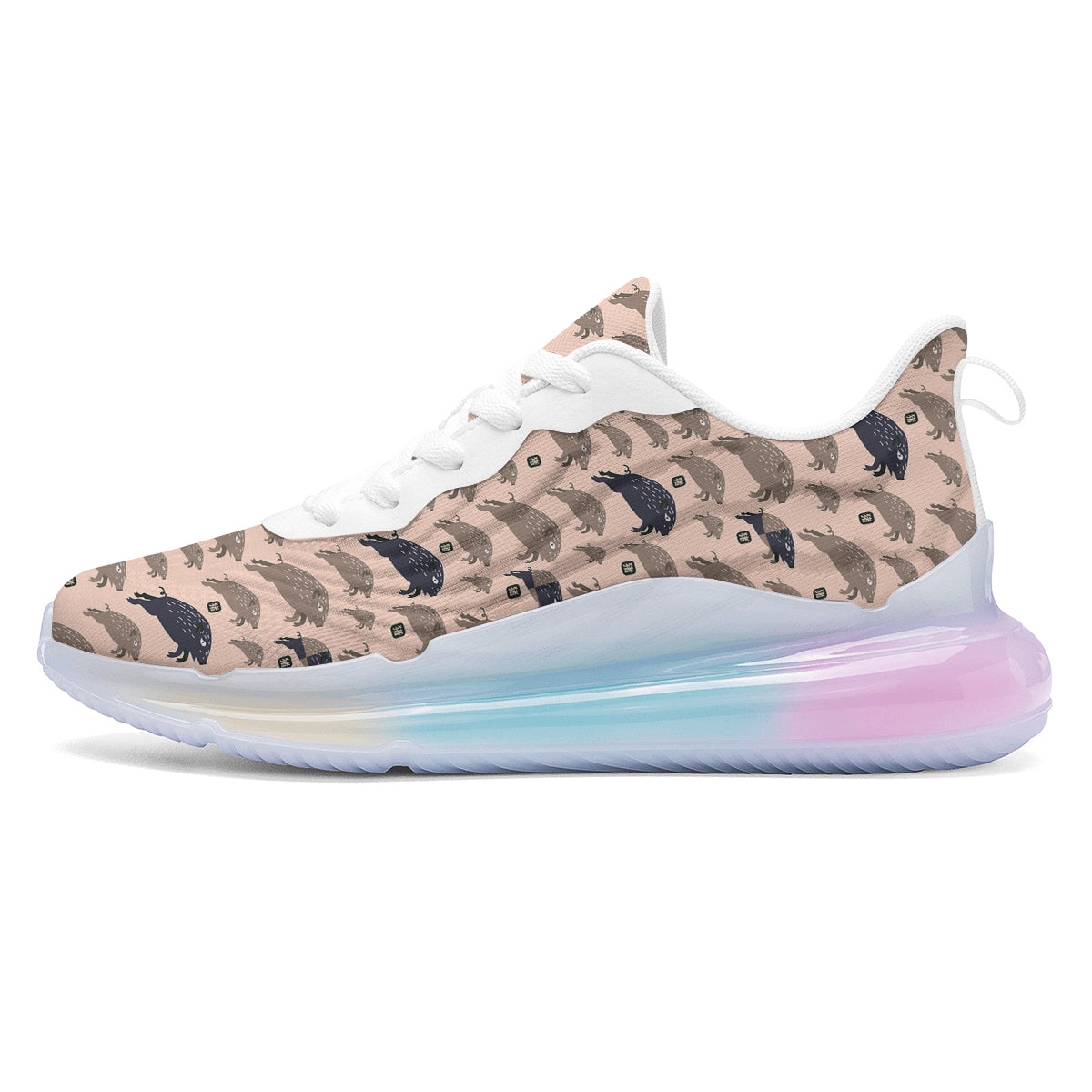 Boar Jumping Print Pattern Running Sneakers-grizzshop