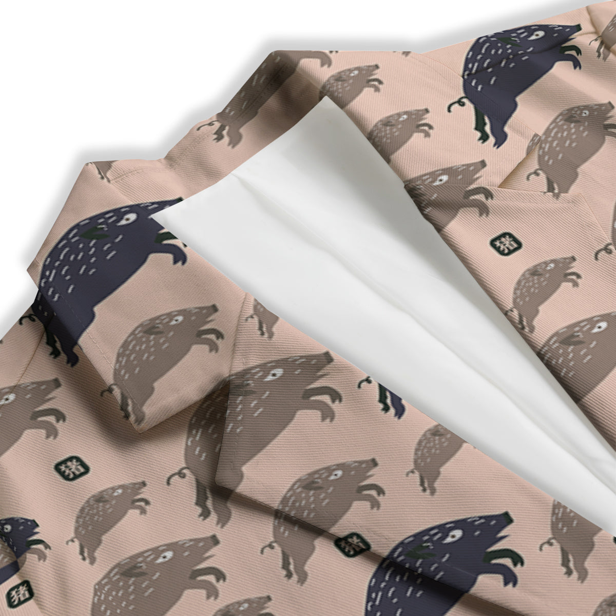 Boar Jumping Print Pattern Women's Blazer-grizzshop