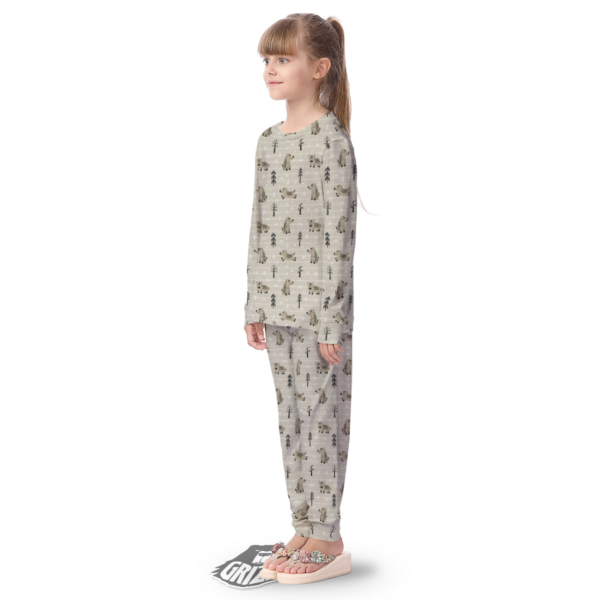 Boar Striped Print Pattern Kid's Pajamas-grizzshop