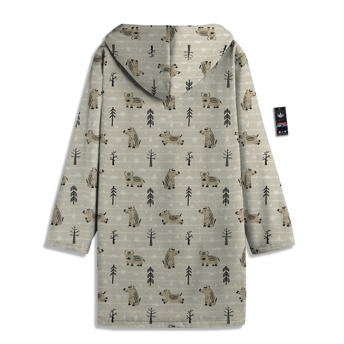 Boar Striped Print Pattern Men's Windbreaker Jacket-grizzshop