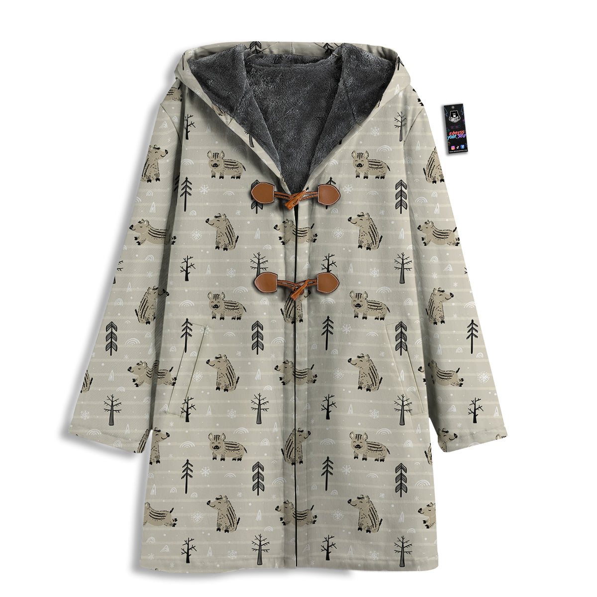Boar Striped Print Pattern Men's Windbreaker Jacket-grizzshop