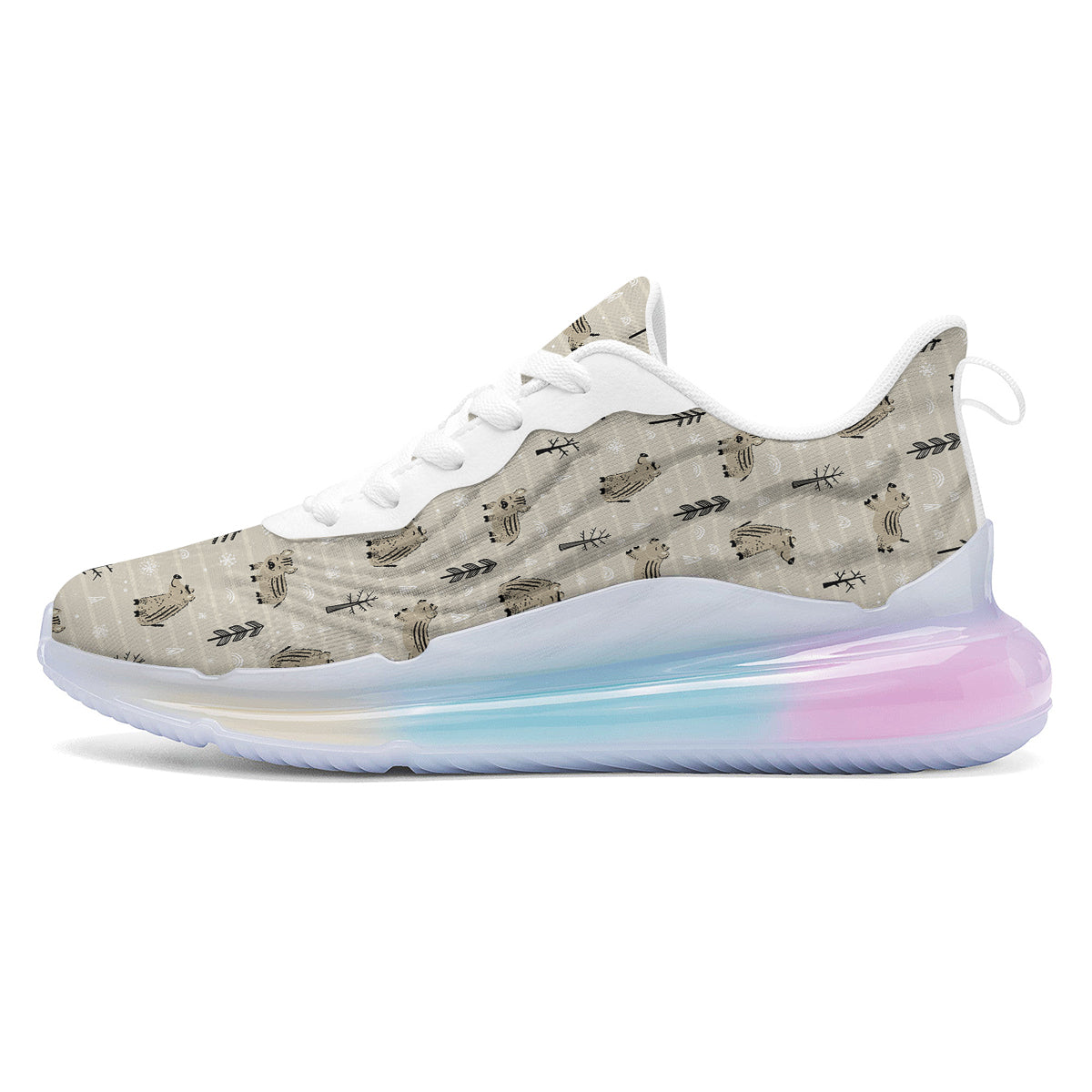 Boar Striped Print Pattern Running Sneakers-grizzshop