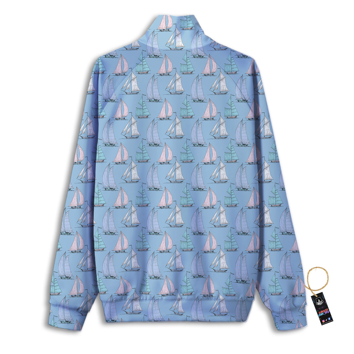 Boat Vintage Print Pattern Track Jacket-grizzshop