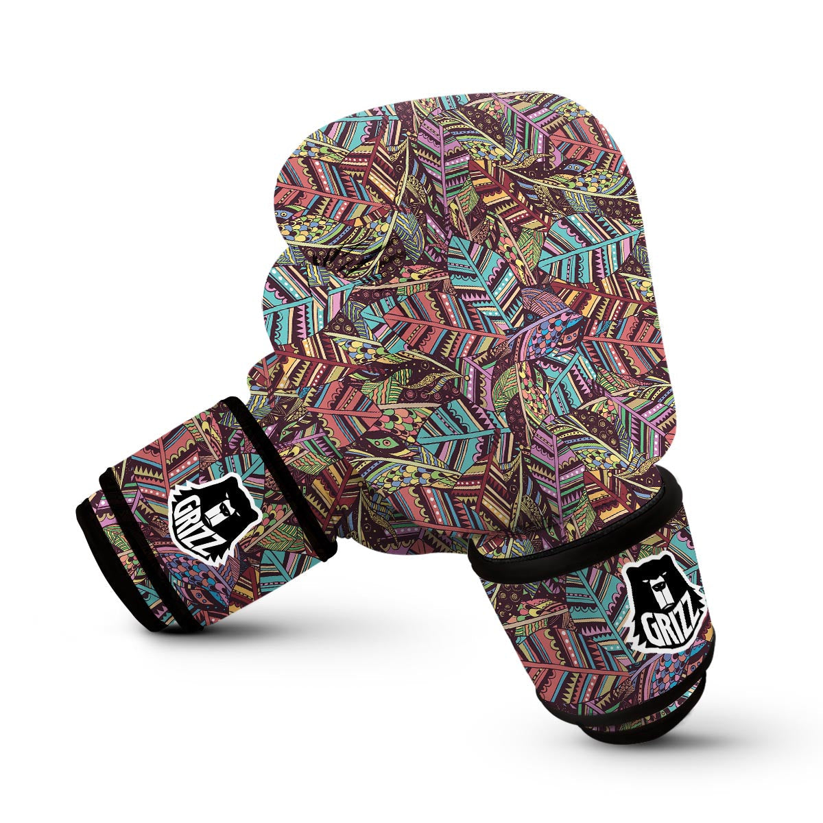 Bohemian Boho Pattern Print Boxing Gloves-grizzshop