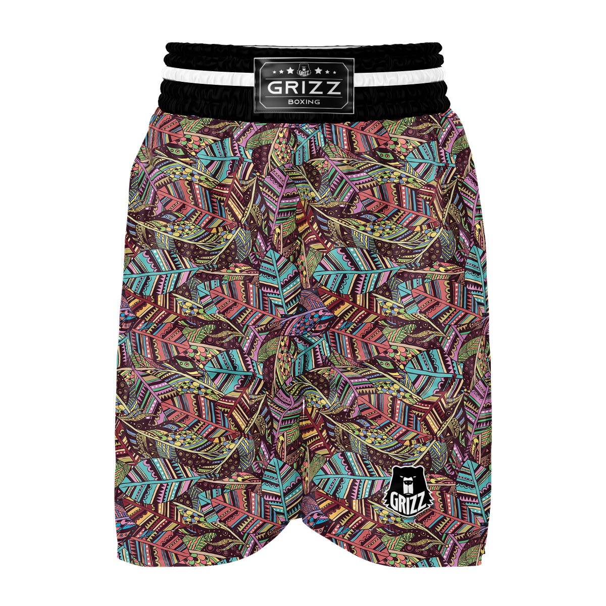 Bohemian Boho Pattern Print Boxing Shorts-grizzshop