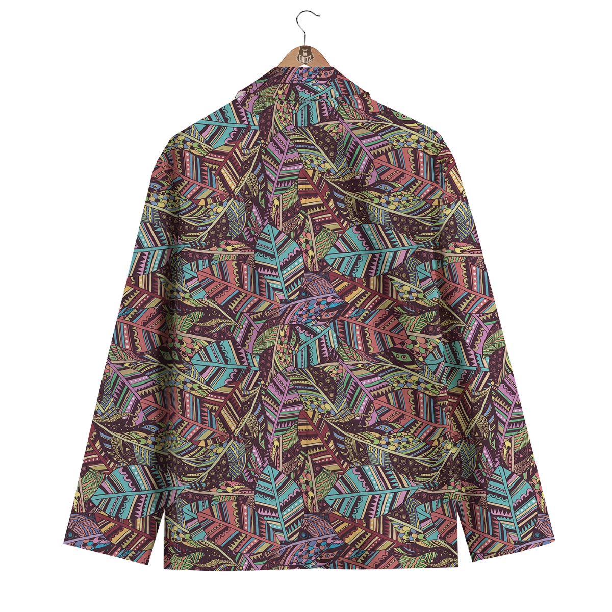 Bohemian Boho Pattern Print Men's Blazer-grizzshop