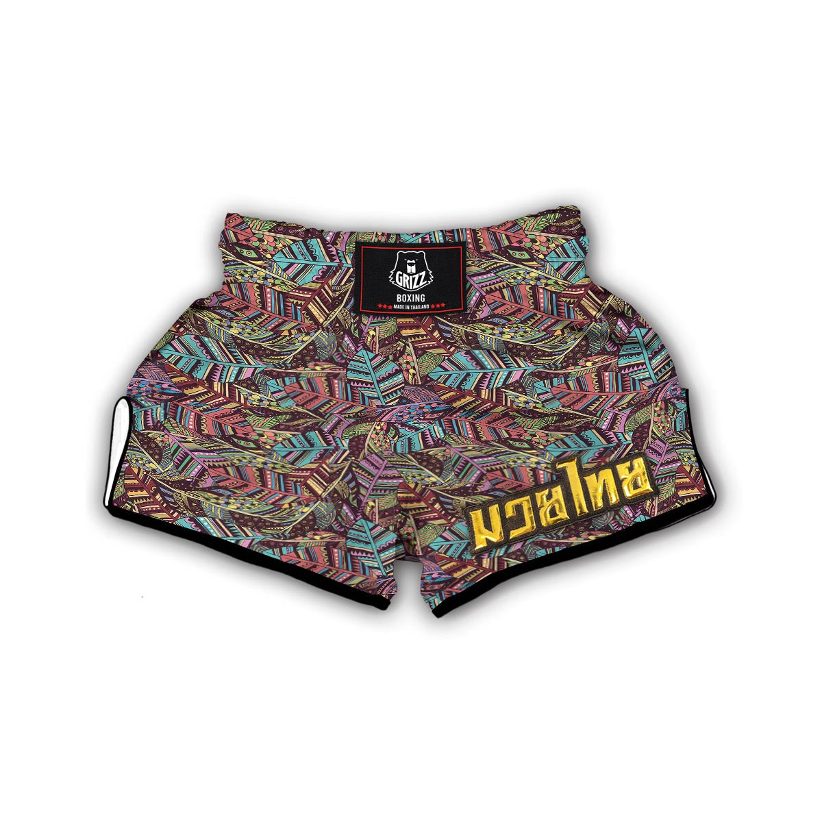 Bohemian Boho Pattern Print Muay Thai Boxing Shorts-grizzshop
