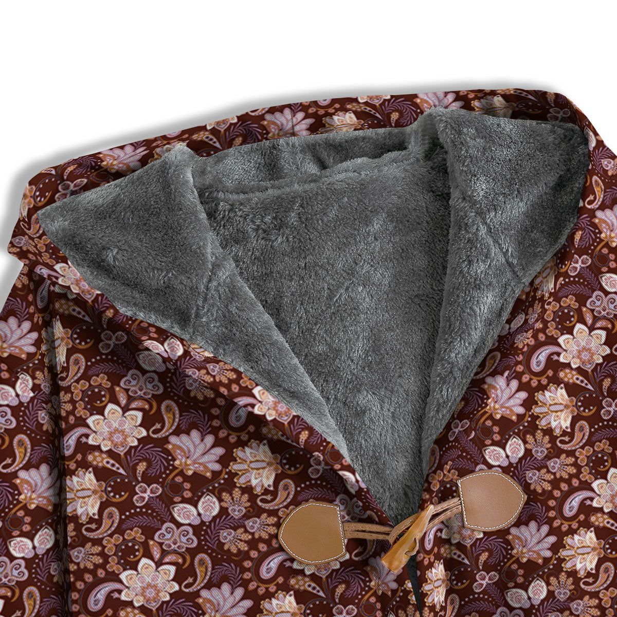 Bohemian Brown Floral Print Pattern Men's Windbreaker Jacket-grizzshop