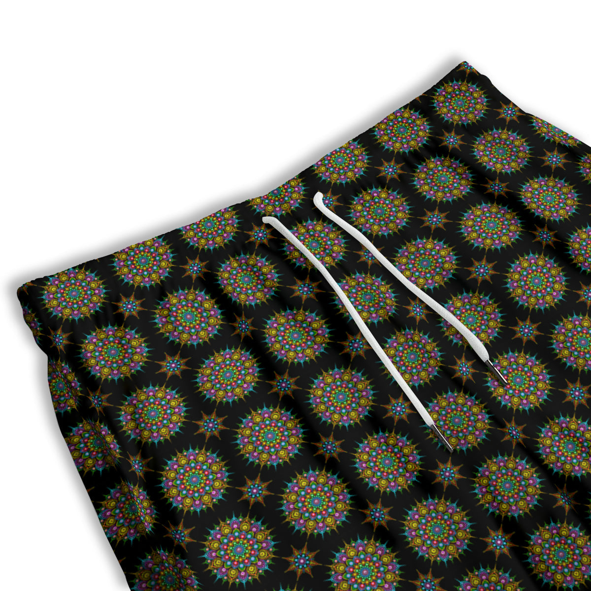 Bohemian Colorful Mandala Print Pattern Men's Athletic Shorts