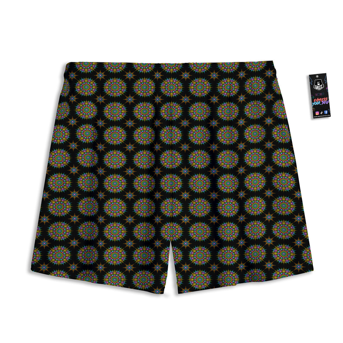 Border Tartan White And Grey Print Mesh Shorts